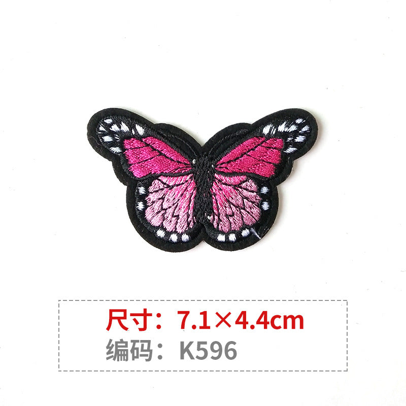 Wholesale Color Embroidered Butterfly Cloth Embroidery Patches